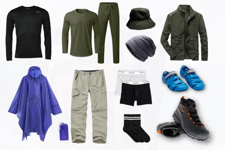 Packing List clothing