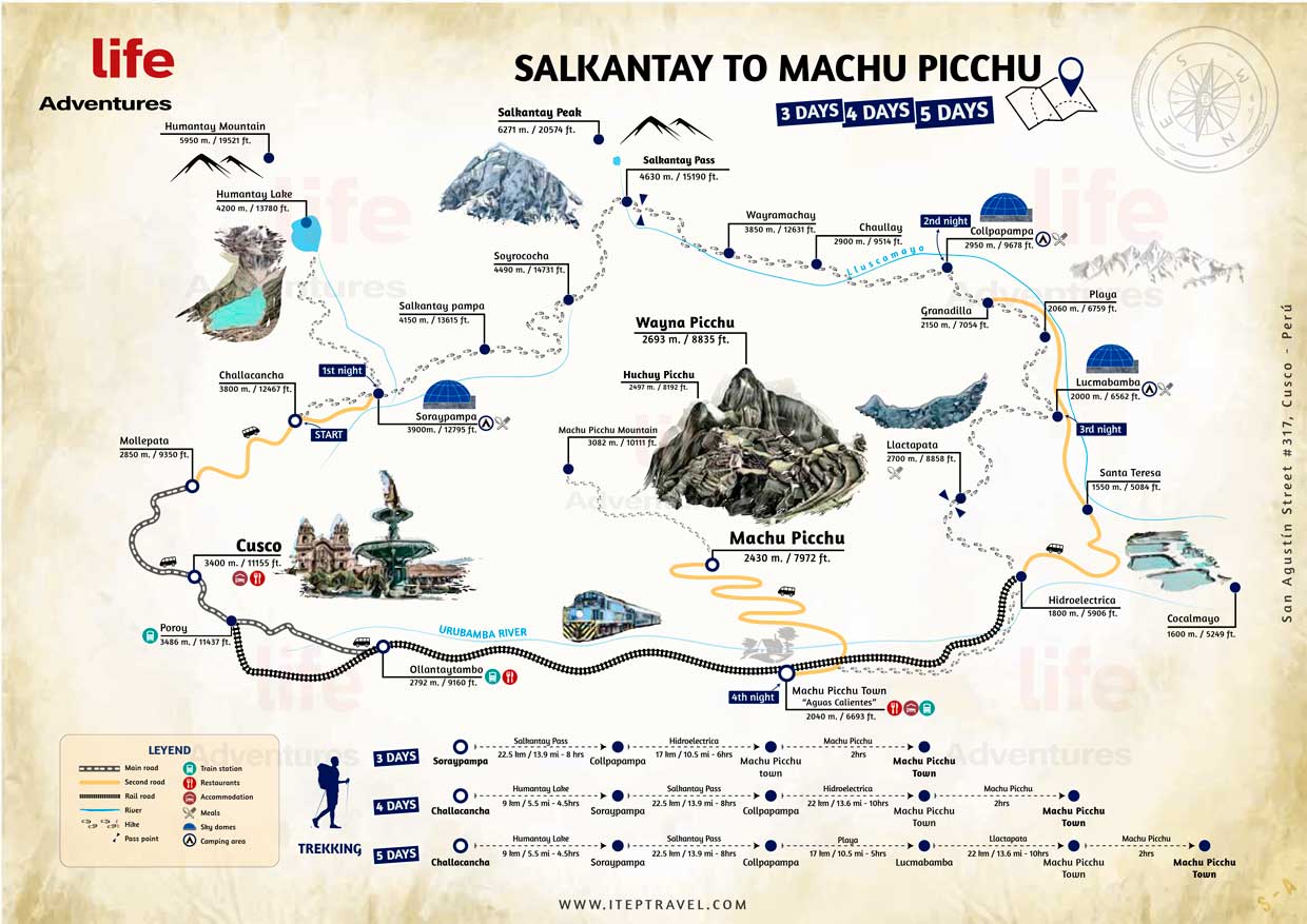 Trek Maps to Machu Picchu | ITEP Travel